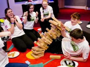 Children playing jenga