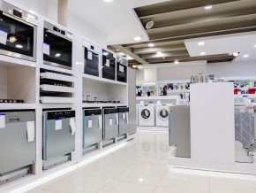 Appliances in a retail store