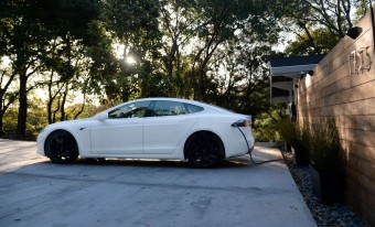 Electric Vehicle Charging in a driveway