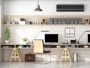 an office with various types of office furniture