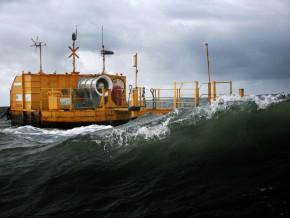 a renewable ocean energy platform in the middle of the ocean