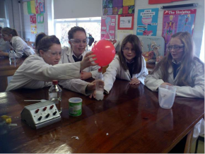 Children in a classroom experimenting with energy efficiency experiments