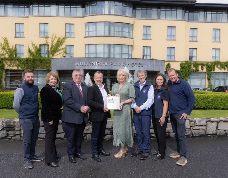 Group standing outside Mullingar Park Hotel