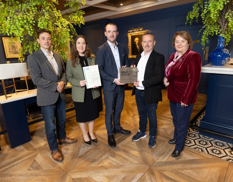 The team at Davenport Hotel receiving their EXEED certifcation