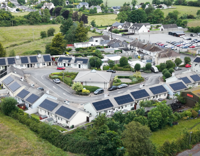 An aerial view of Wolfe Tone Court.