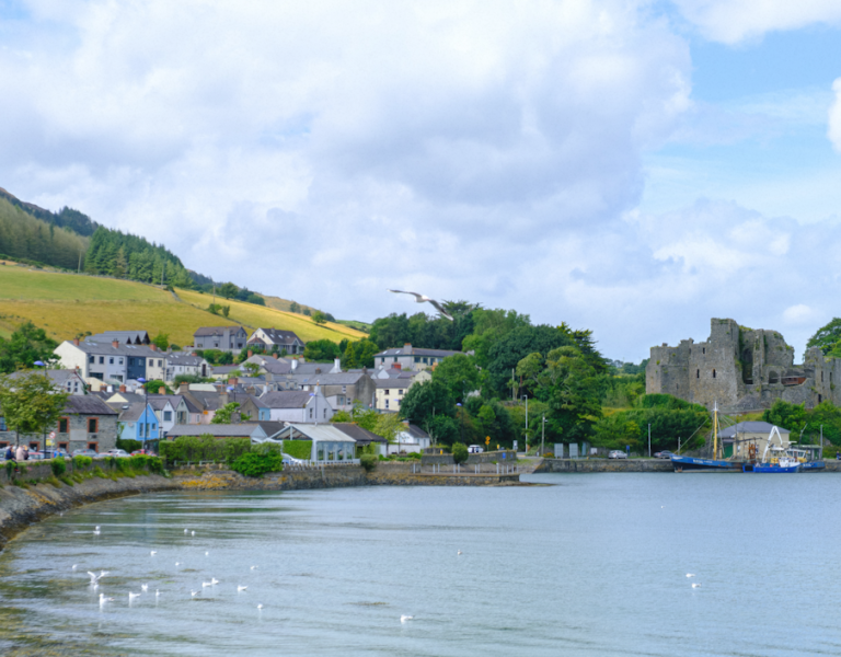 Carlingford, Co. Louth as seen from the lough