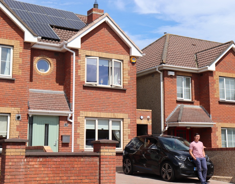 Keith outside his home in Finglas, Dublin