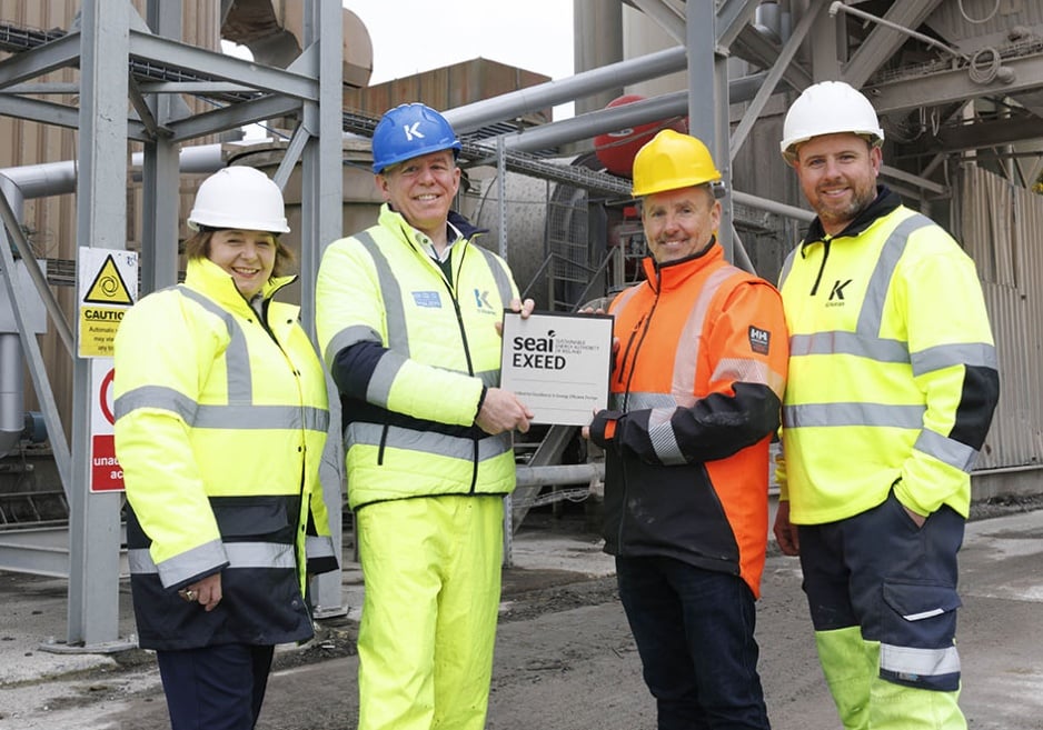 Team at Kilsaran being present with a plaque for EXEED Certification
