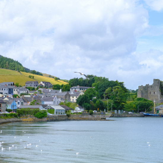 Carlingford, Co. Louth as seen from the lough