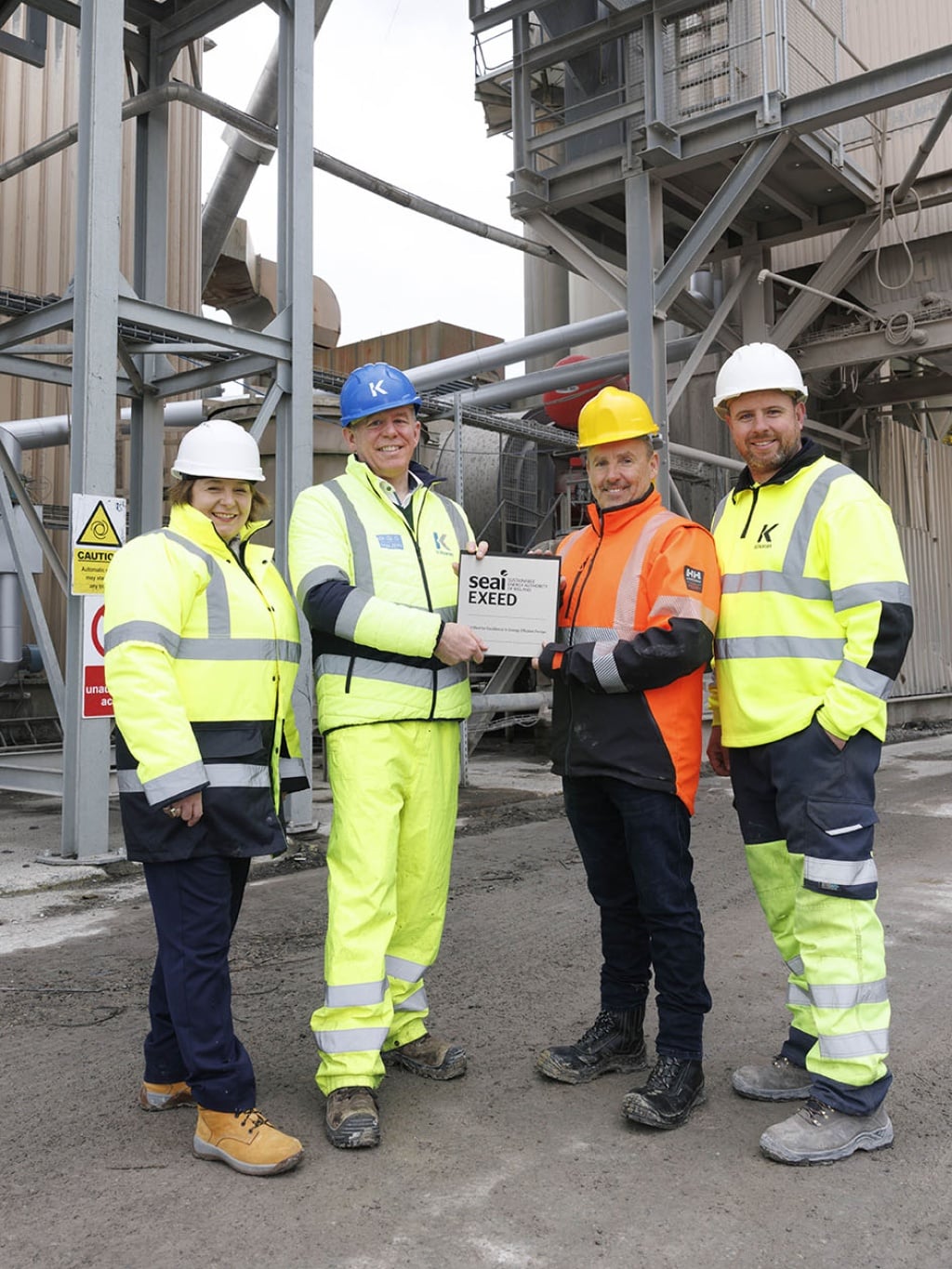Team at Kilsaran being present with a plaque for EXEED Certification