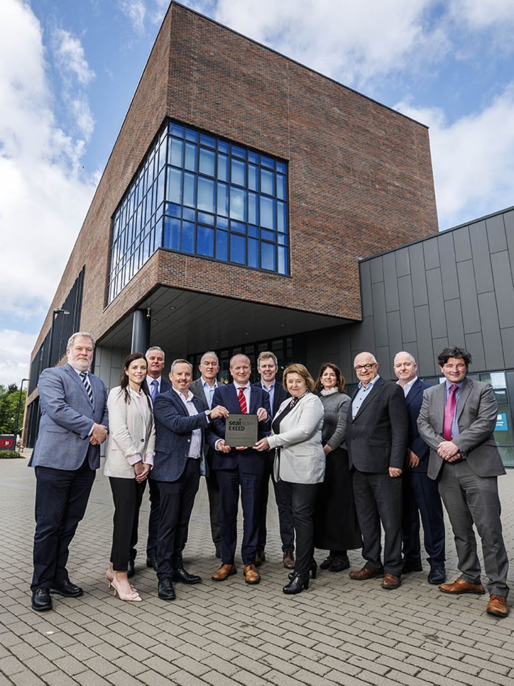 A group of people outside Maynooth University Ireland