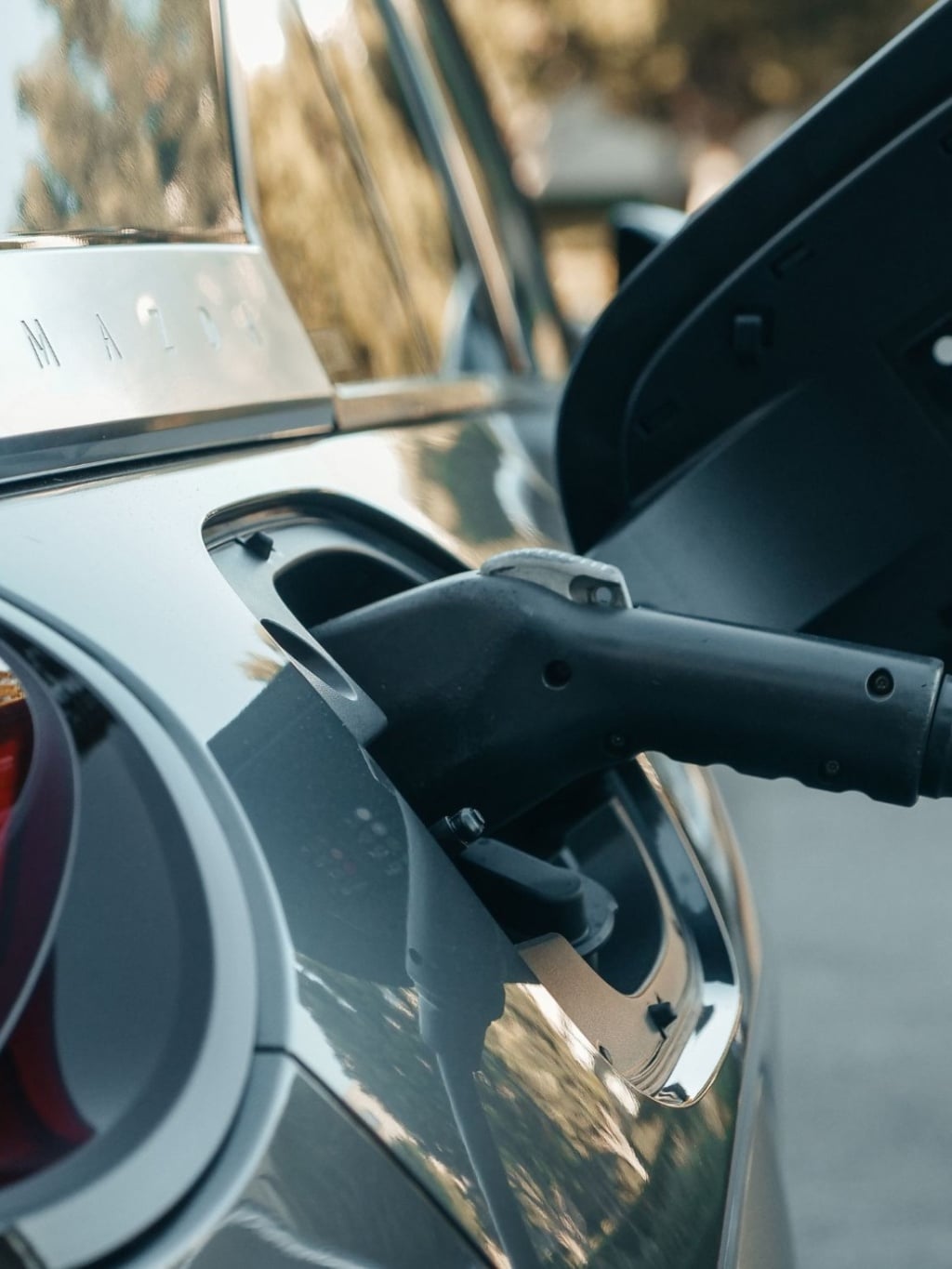 EV charger plugged into a car