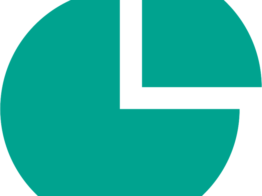 Green pie chart icons with a slice pulled out