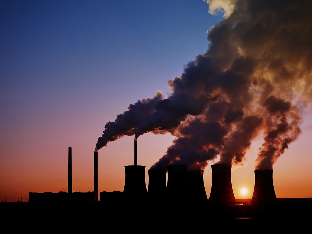 Industrial flue gas stacks